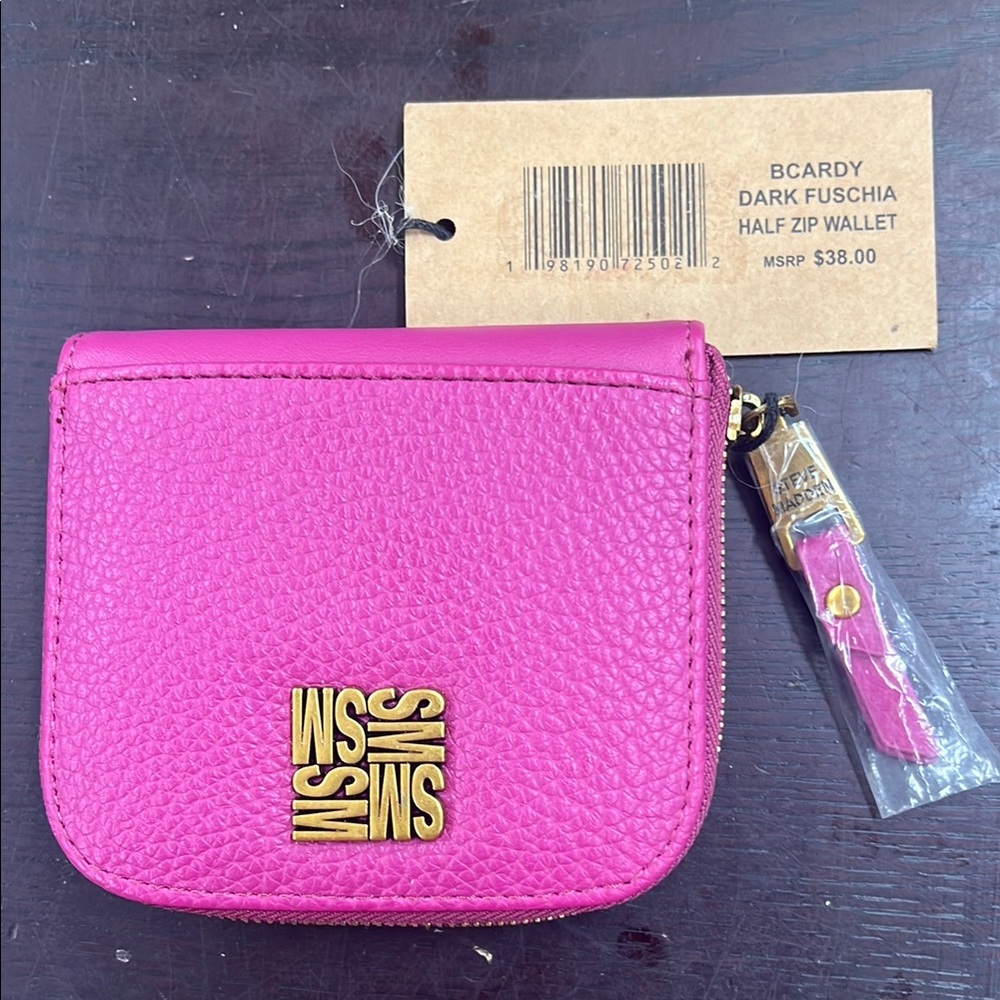 Pink Half Zip Wallet